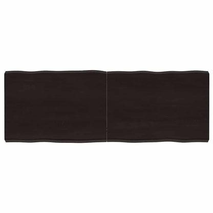 Tischplatte 140x50x(2-6) cm Massivholz Behandelt Baumkante