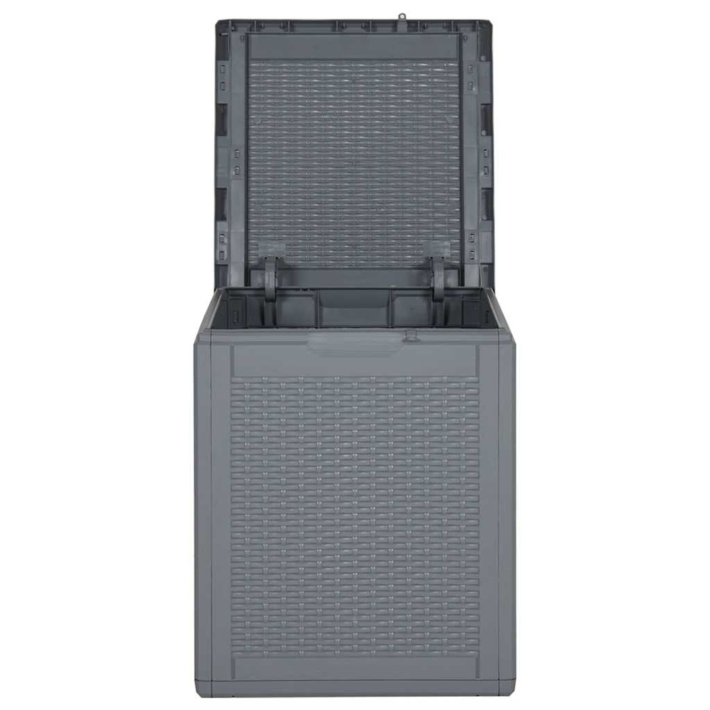 Gartenbox Grau PP Rattan 90 L