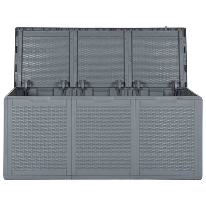 Gartenbox Grau PP Rattan 270 L