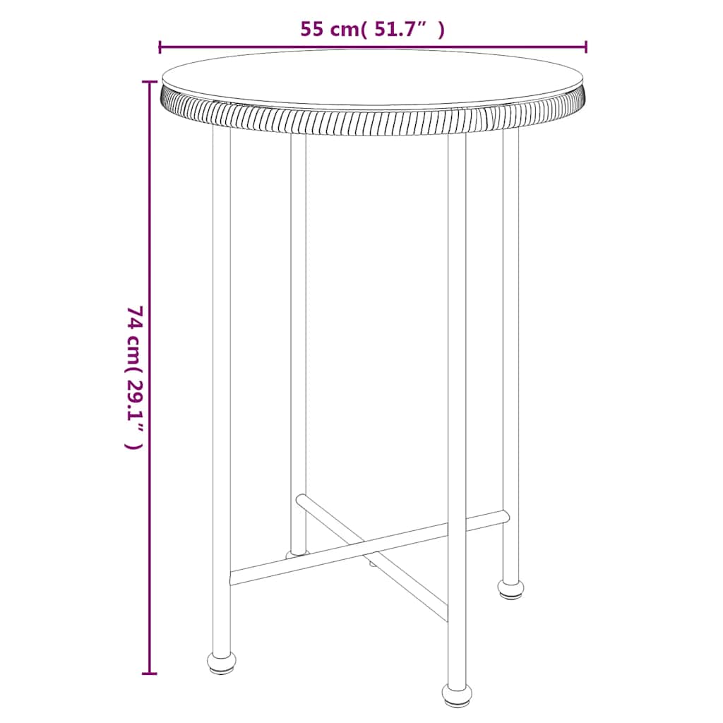 5-tlg. Garten-Essgruppe Poly Rattan