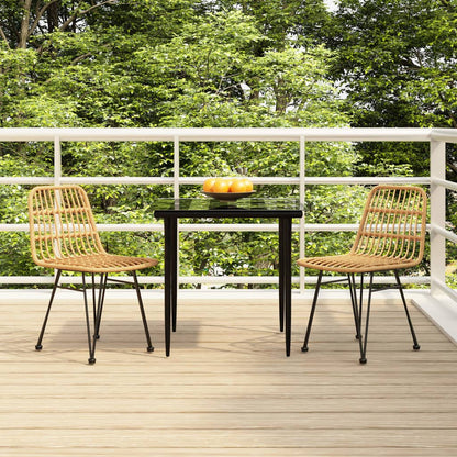 3-tlg. Garten-Essgruppe Poly Rattan