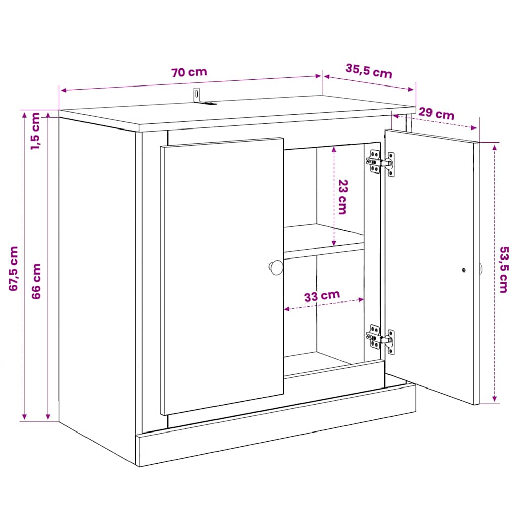 Sideboards 3 Stk. Weiß Holzwerkstoff