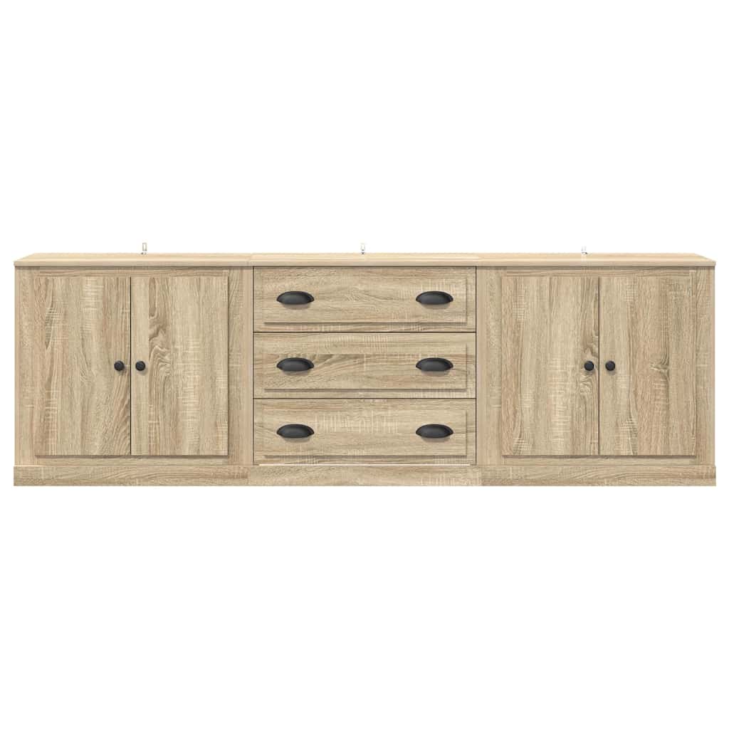 Sideboards 3 Stk. Sonoma-Eiche Holzwerkstoff