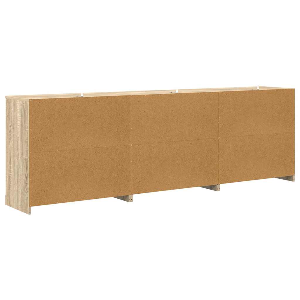 Sideboards 3 Stk. Sonoma-Eiche Holzwerkstoff