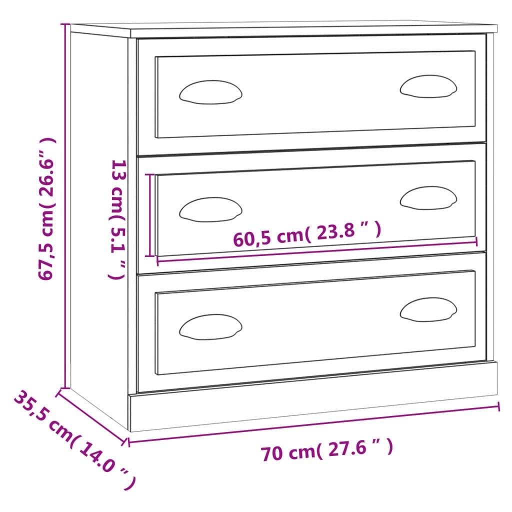 Sideboards 2 Stk. Sonoma-Eiche Holzwerkstoff