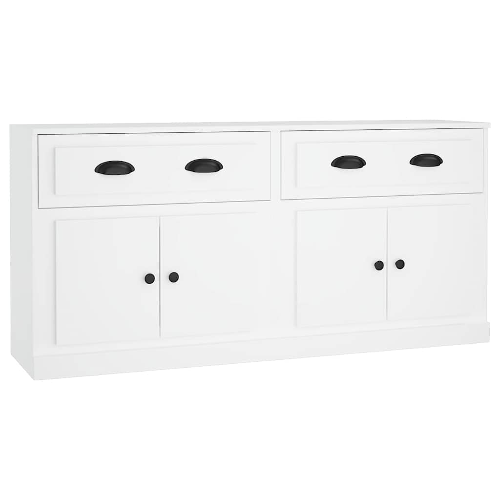 Sideboards 2 Stk. Weiß Holzwerkstoff