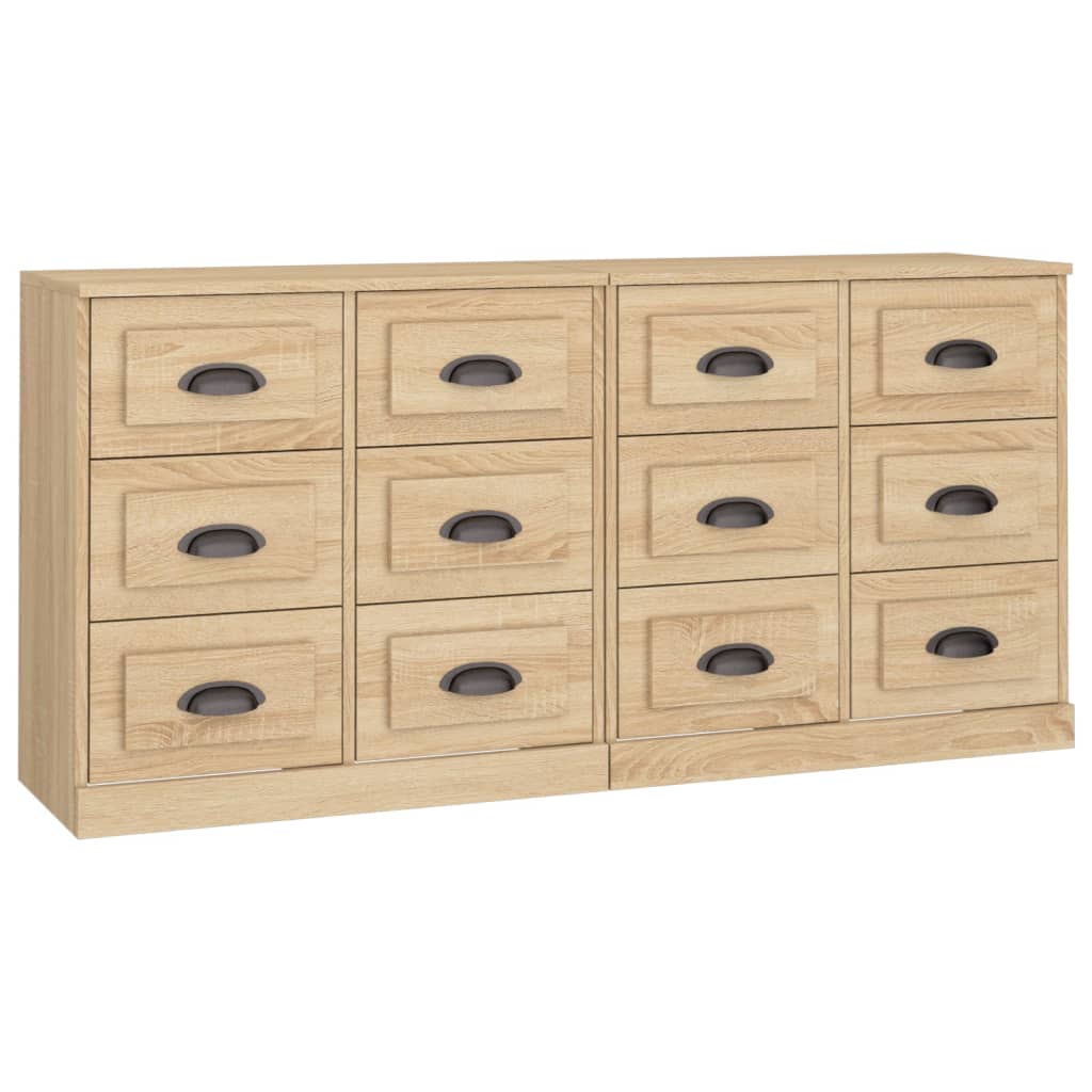 Sideboards 2 Stk. Sonoma-Eiche Holzwerkstoff