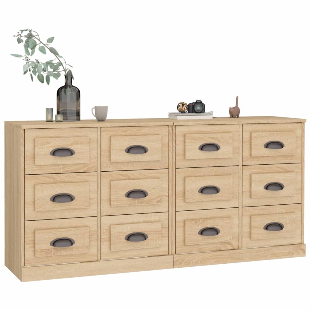 Sideboards 2 Stk. Sonoma-Eiche Holzwerkstoff