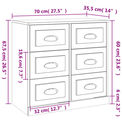 Sideboards 2 Stk. Räuchereiche Holzwerkstoff