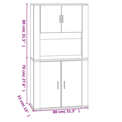 Highboard Sonoma-Eiche Holzwerkstoff