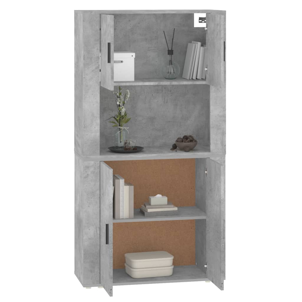 Highboard Betongrau Holzwerkstoff