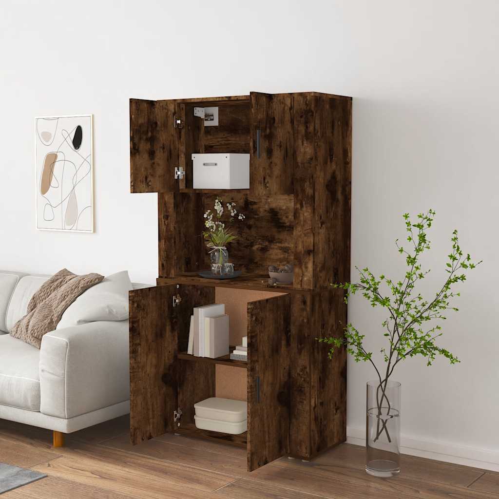 Highboard Räuchereiche Holzwerkstoff