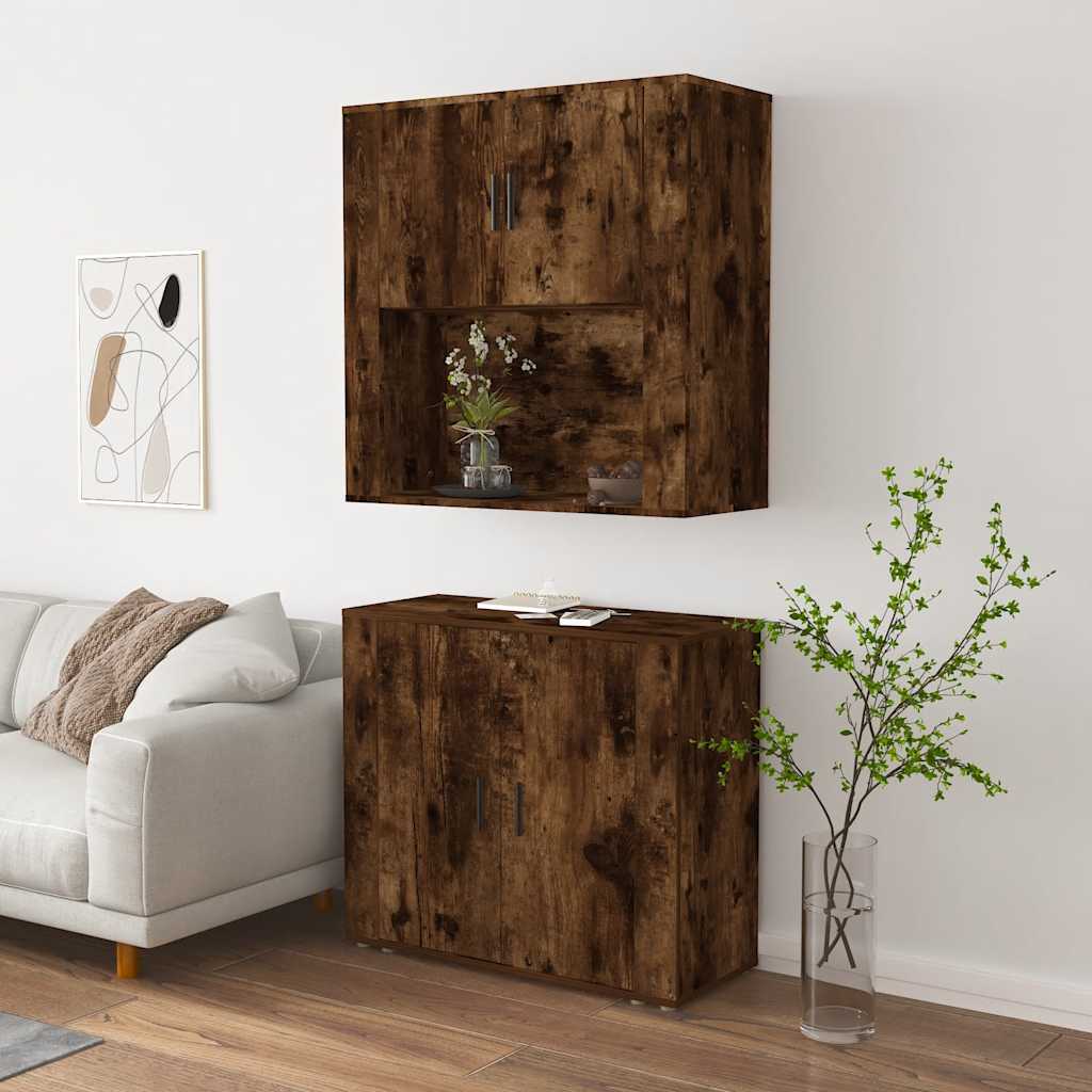 Highboard Räuchereiche Holzwerkstoff