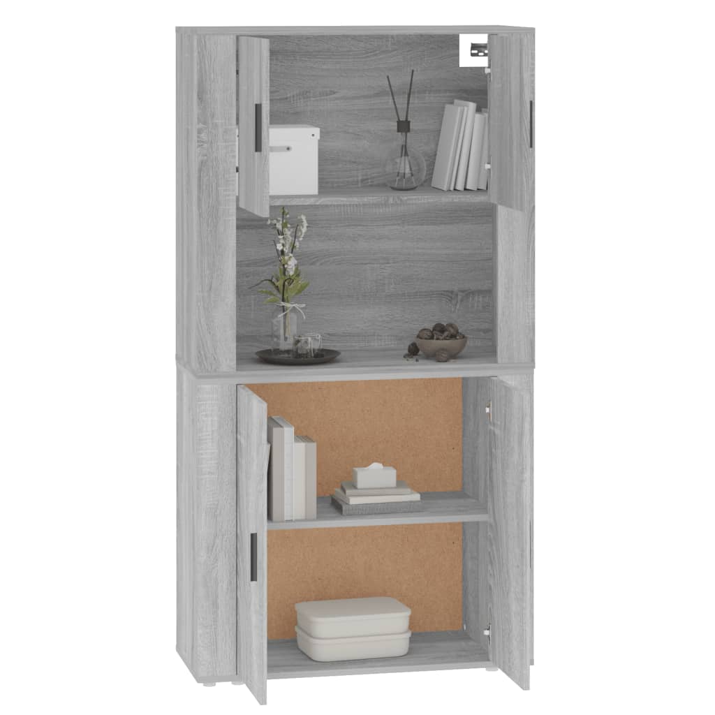 Highboard Grau Sonoma Holzwerkstoff