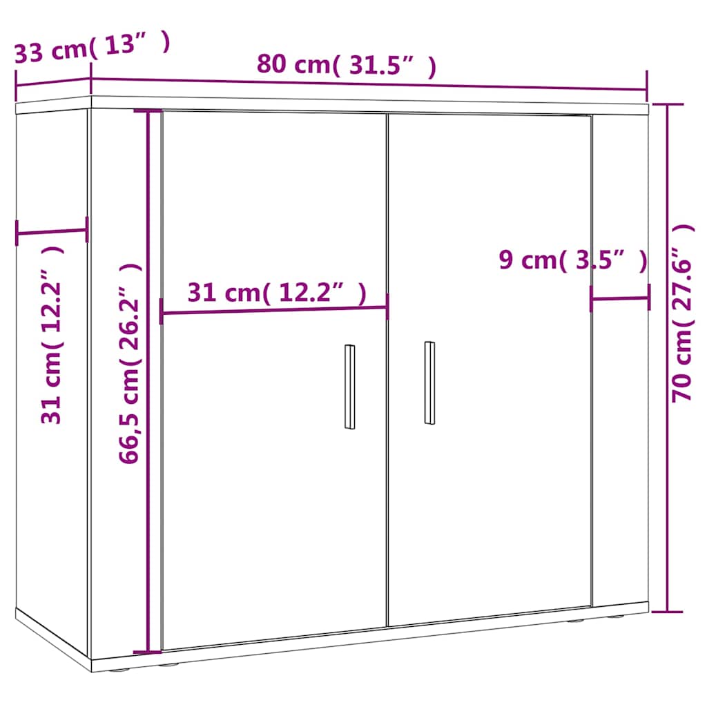 Highboard Weiß Holzwerkstoff