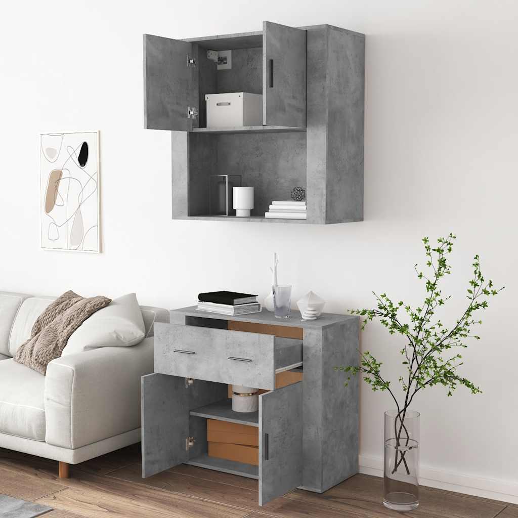 Highboard Betongrau Holzwerkstoff