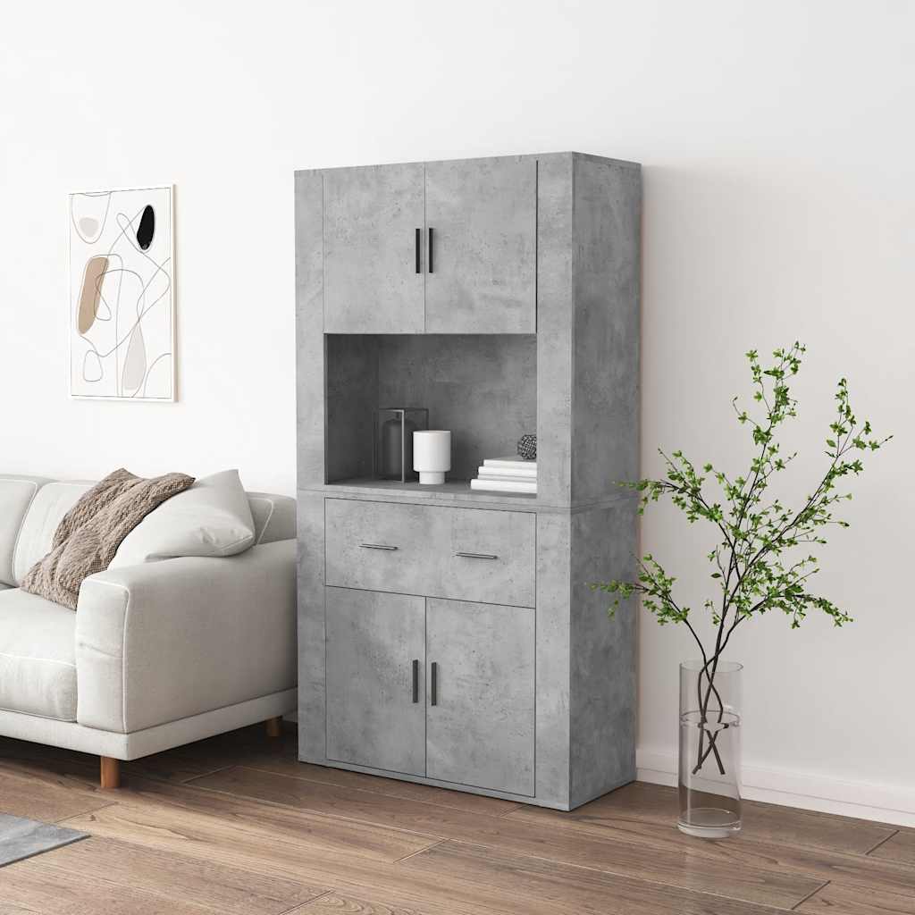 Highboard Betongrau Holzwerkstoff