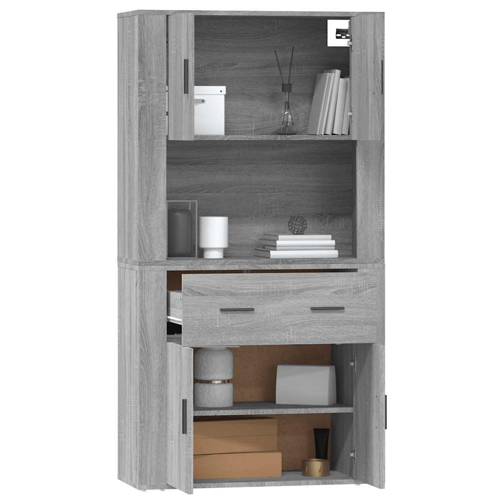 Highboard Grau Sonoma Holzwerkstoff