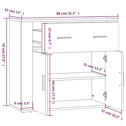 Highboard Grau Sonoma Holzwerkstoff