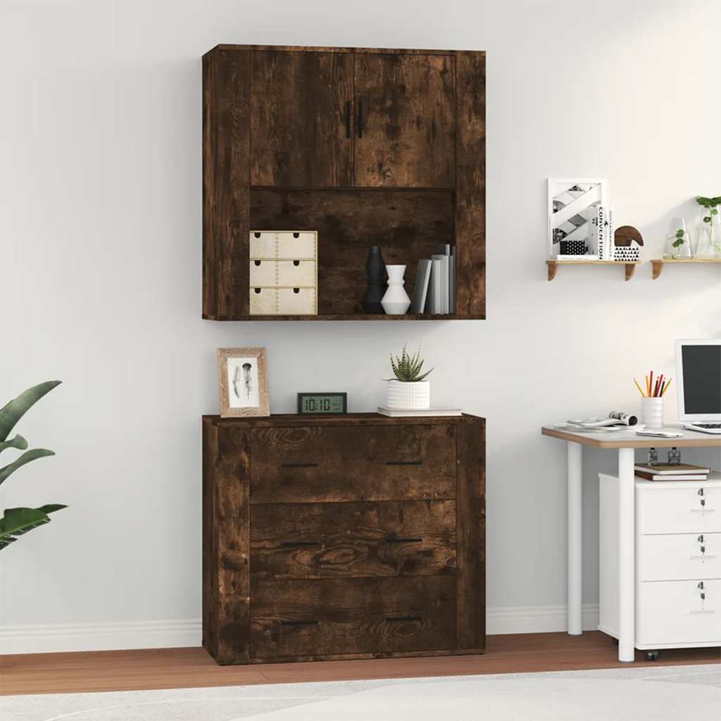 Highboard Räuchereiche Holzwerkstoff