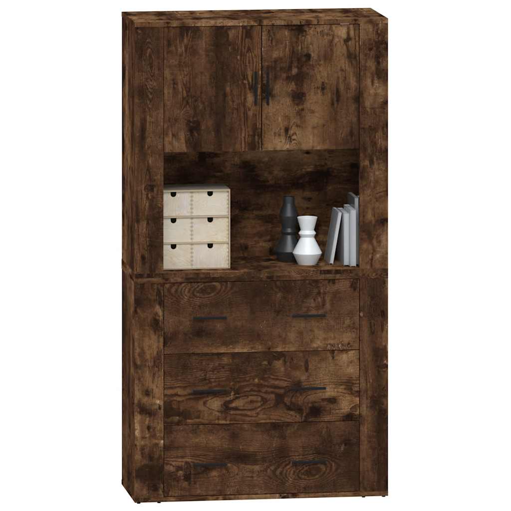 Highboard Räuchereiche Holzwerkstoff