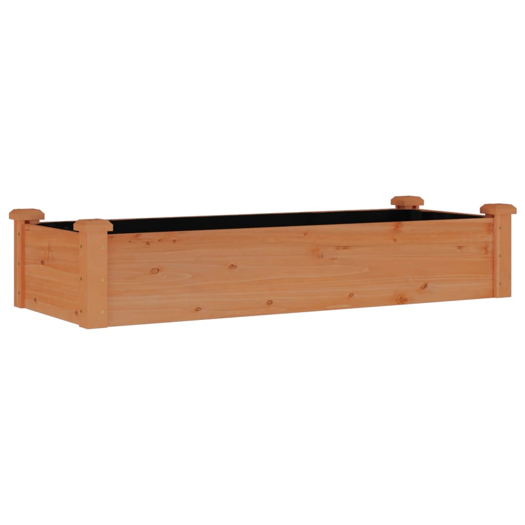 Lit surélevé avec insert marron 120x45x25 cm bois de sapin massif