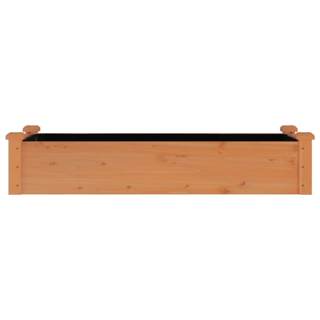 Lit surélevé avec insert marron 120x45x25 cm bois de sapin massif