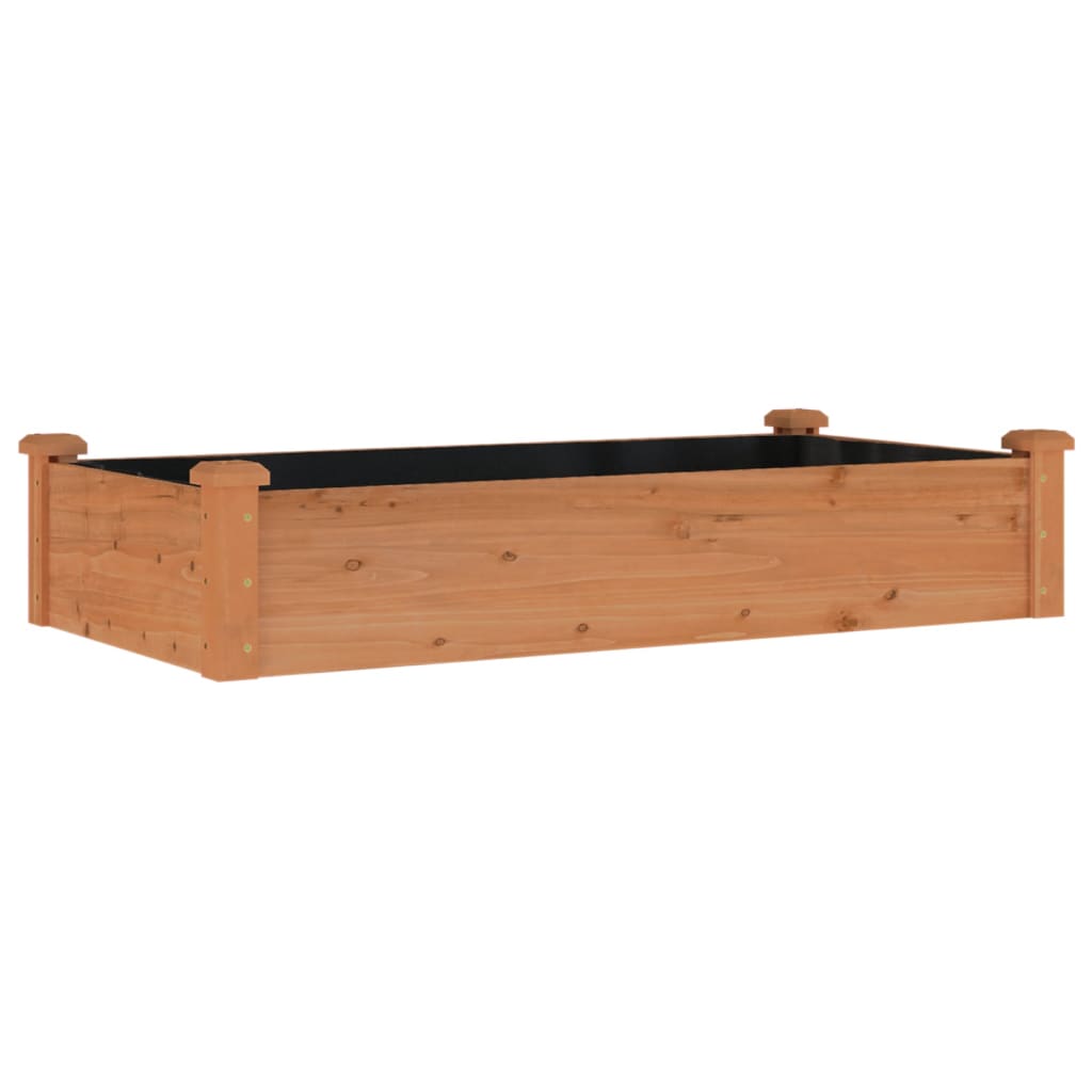 Lit surélevé avec insert marron 120x60x25 cm bois de sapin massif