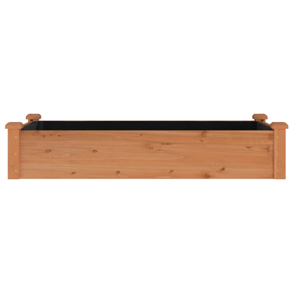 Lit surélevé avec insert marron 120x60x25 cm bois de sapin massif