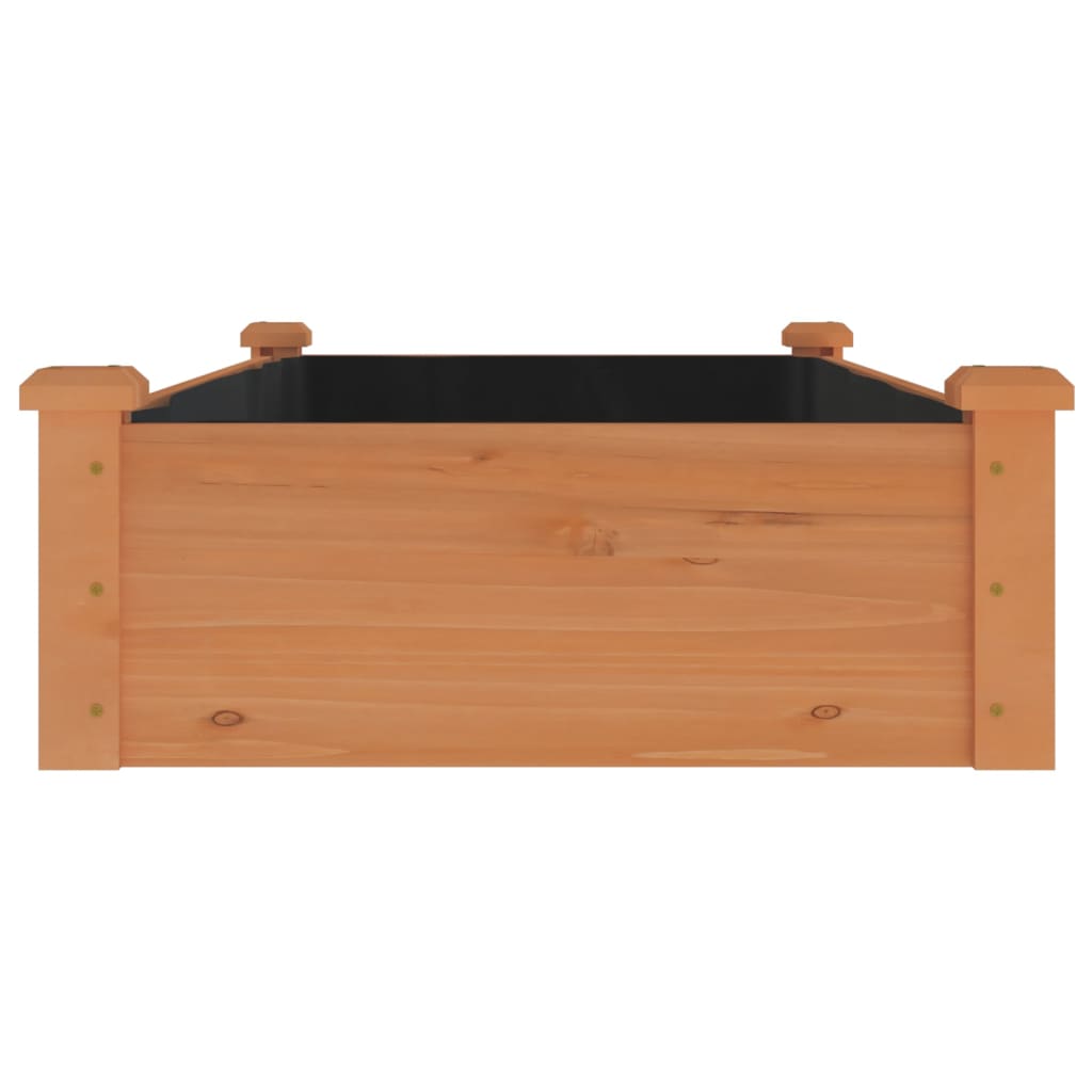 Lit surélevé avec insert marron 120x60x25 cm bois de sapin massif