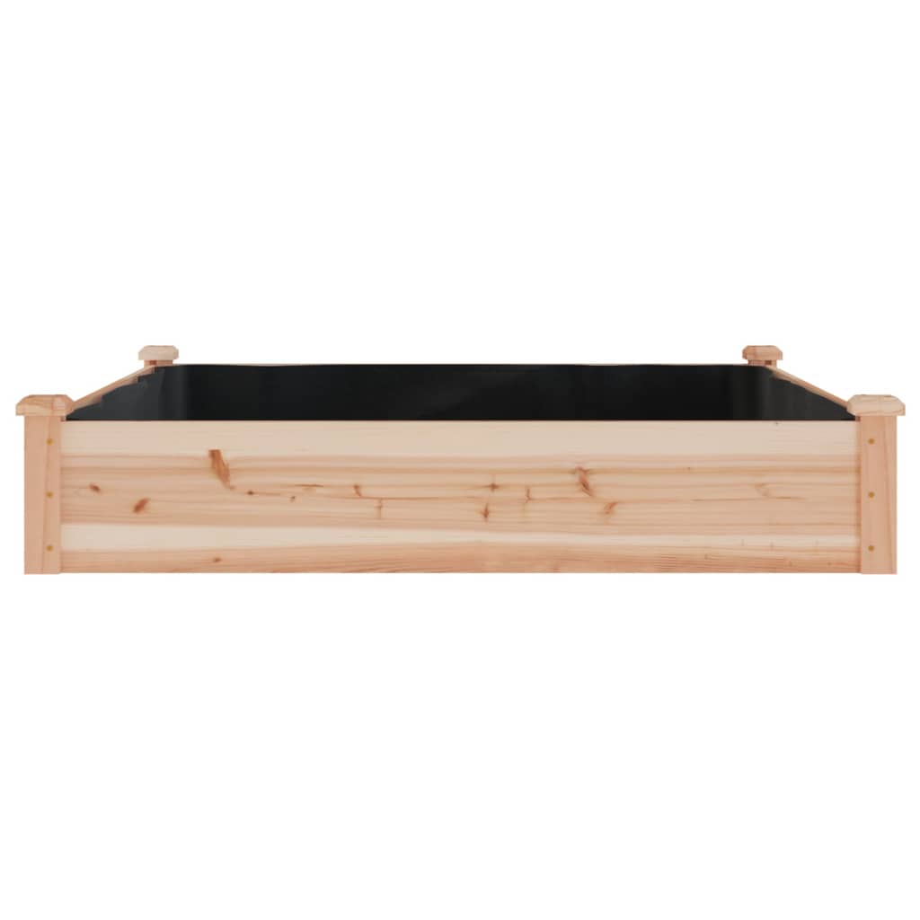 Lit surélevé avec insert 120x120x25 cm en bois de sapin massif