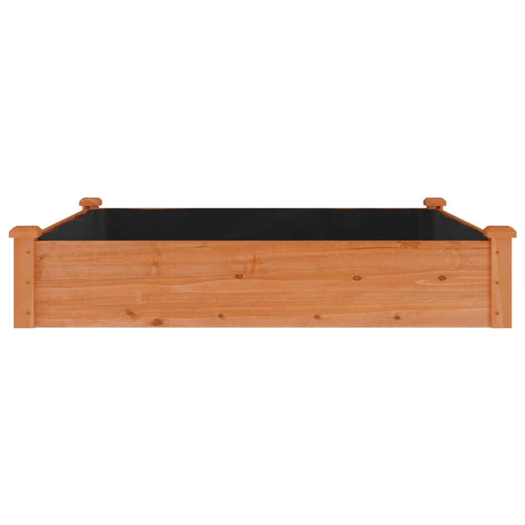 Lit surélevé avec insert marron 120x120x25 cm bois de sapin massif