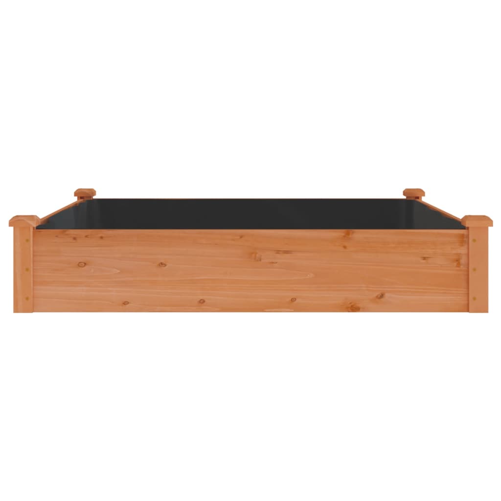 Lit surélevé avec insert marron 120x120x25 cm bois de sapin massif