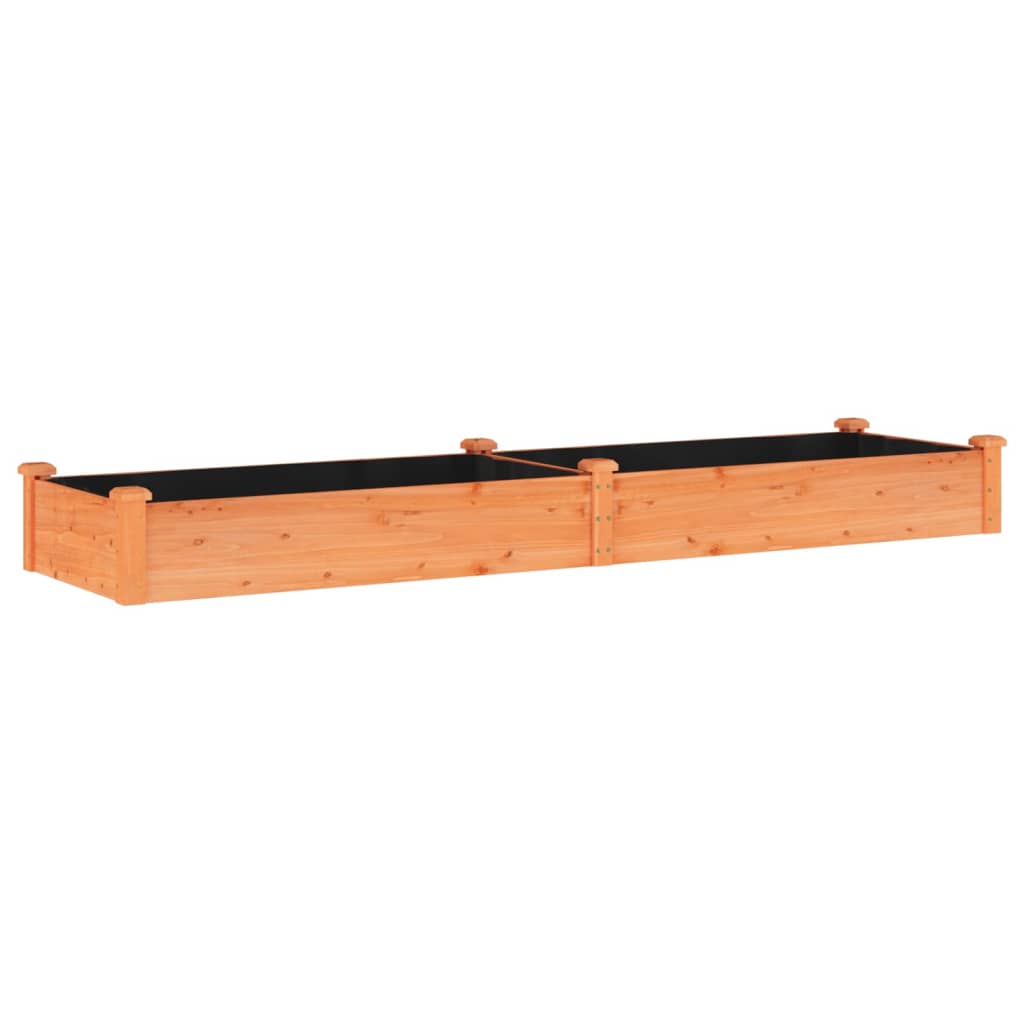 Lit surélevé avec insert marron 240x60x25 cm bois de sapin massif