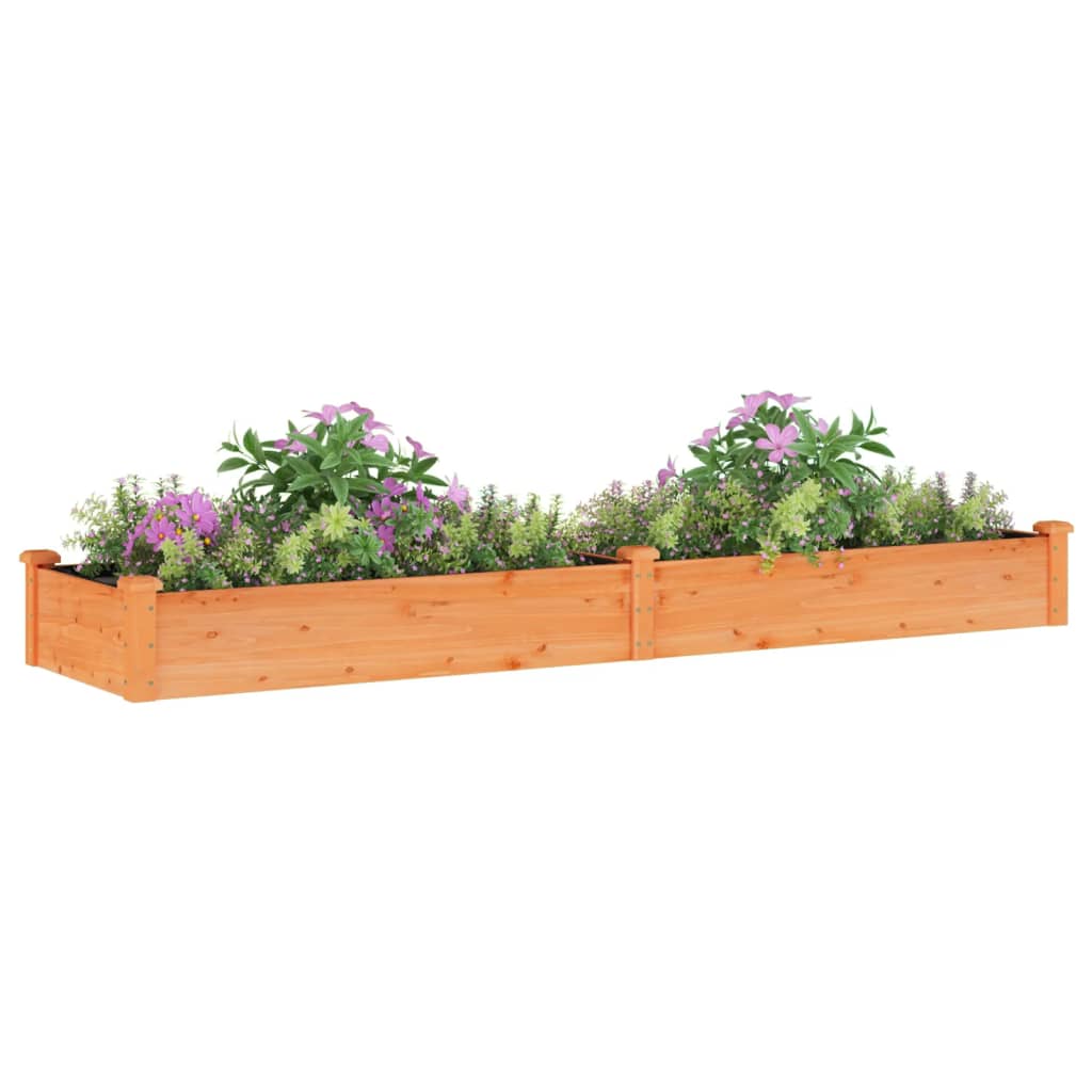 Lit surélevé avec insert marron 240x60x25 cm bois de sapin massif