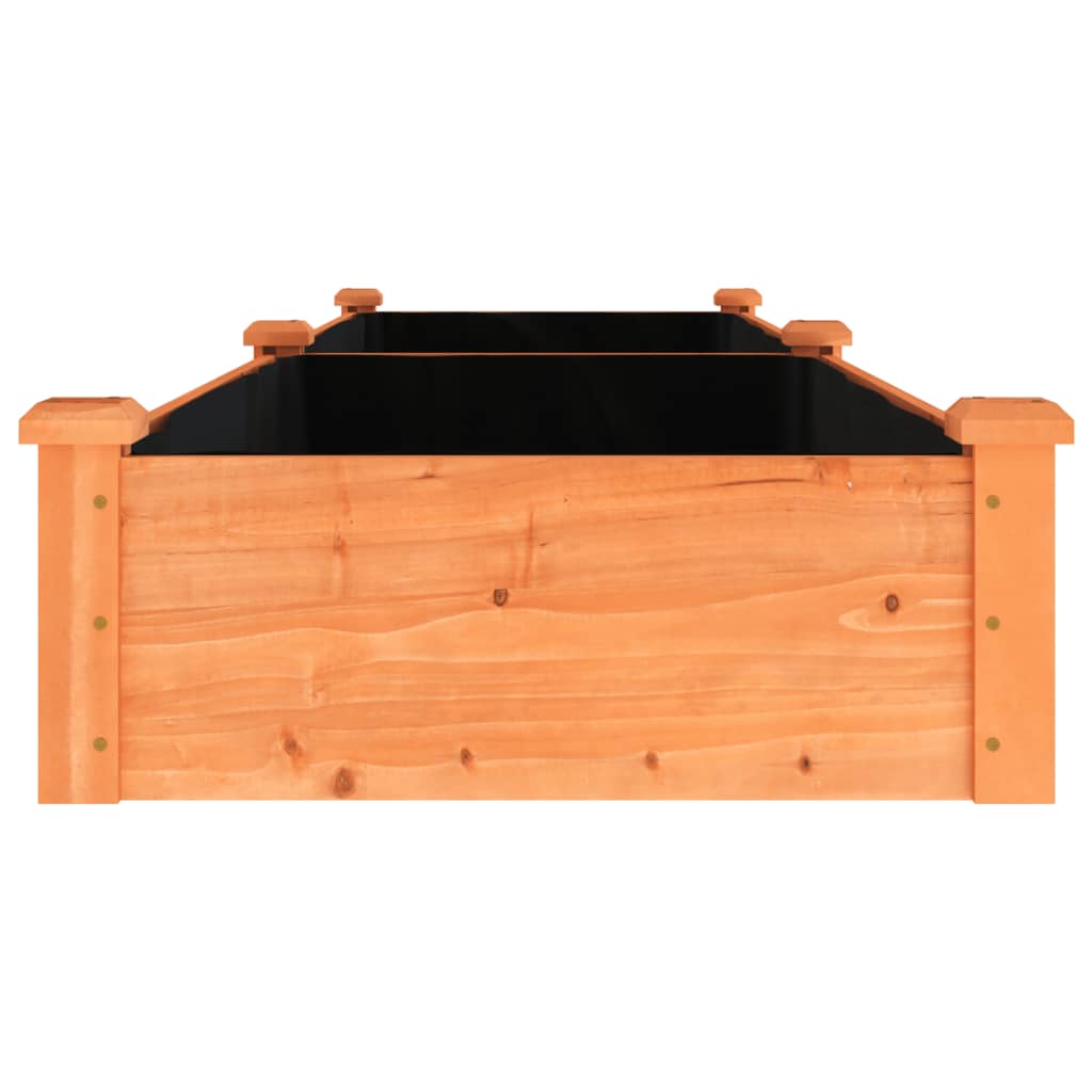 Lit surélevé avec insert marron 240x60x25 cm bois de sapin massif