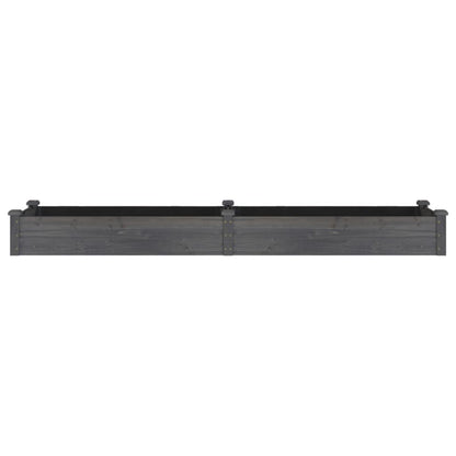 Hochbeet mit Einsatz Grau 240x60x25 cm Massivholz Tanne