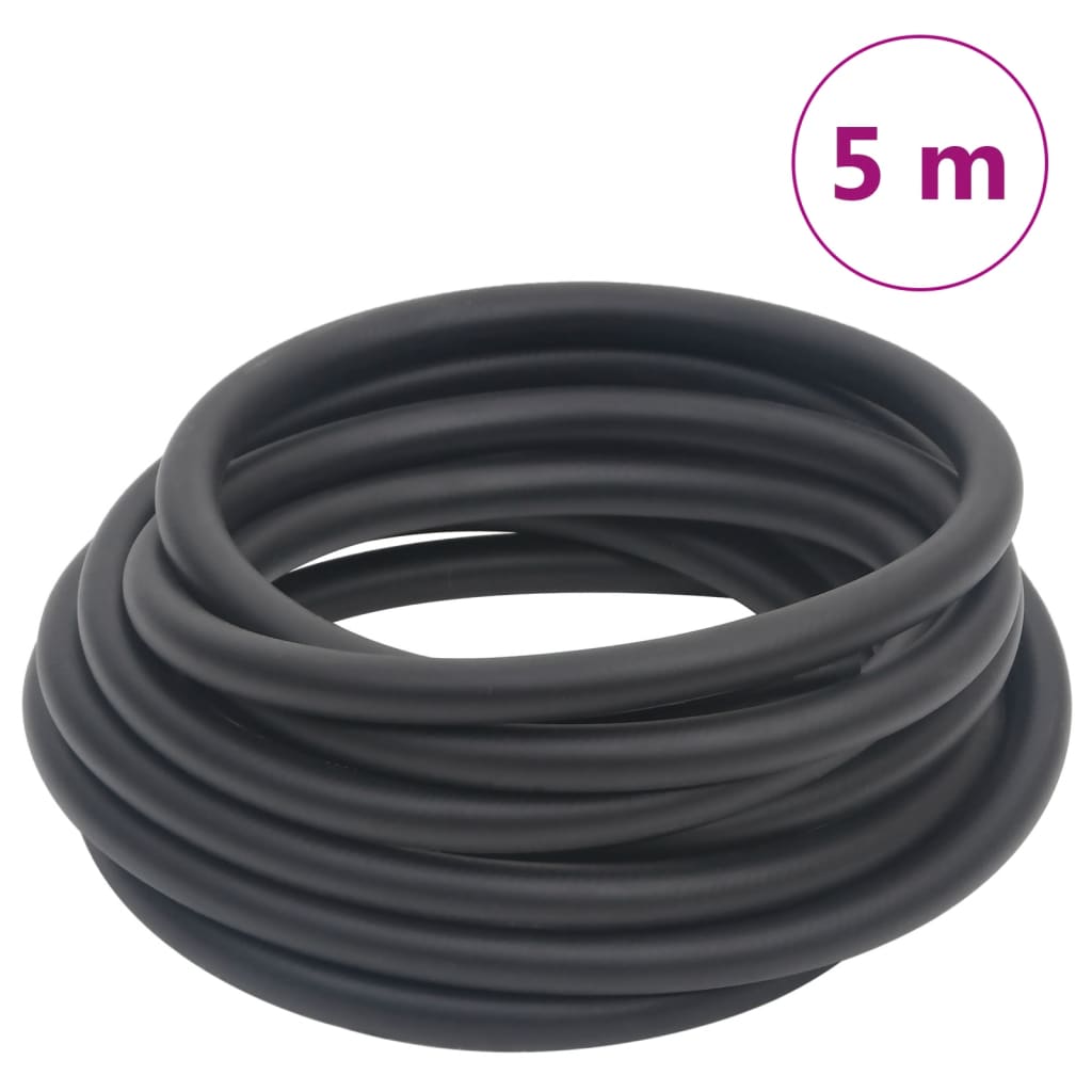 Hybrid-Luftschlauch Schwarz 0,6" 5 m Gummi und PVC