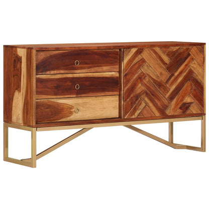 Sideboard Honigbraun 160 x 30 x 80 cm Massivholz Akazie