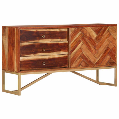 Sideboard Honigbraun 160 x 30 x 80 cm Massivholz Akazie