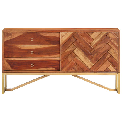 Sideboard Honigbraun 160 x 30 x 80 cm Massivholz Akazie