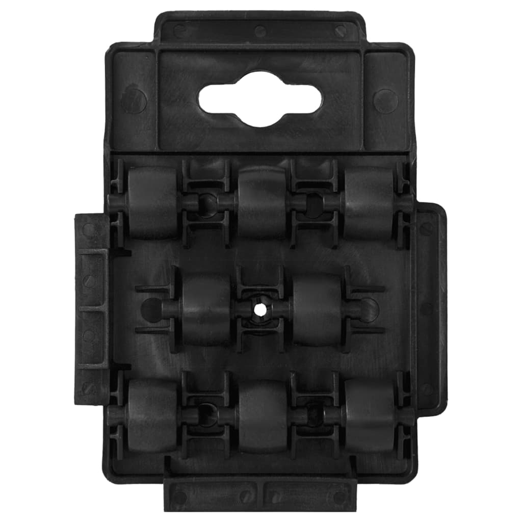 Transportroller mit 8 Rollen 4 Stk. Schwarz Polypropylen 150 kg