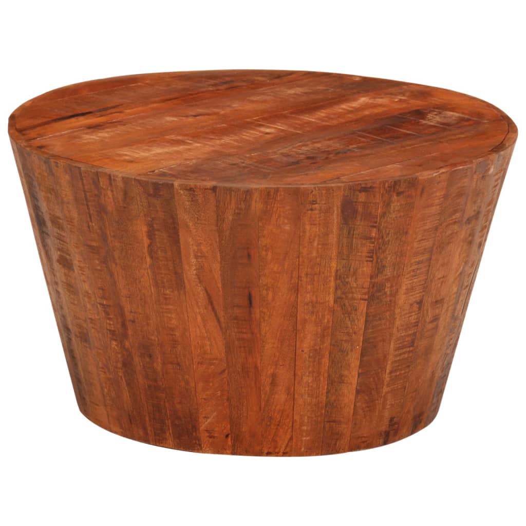 Table basse Ø 52x30 cm en bois de manguier massif