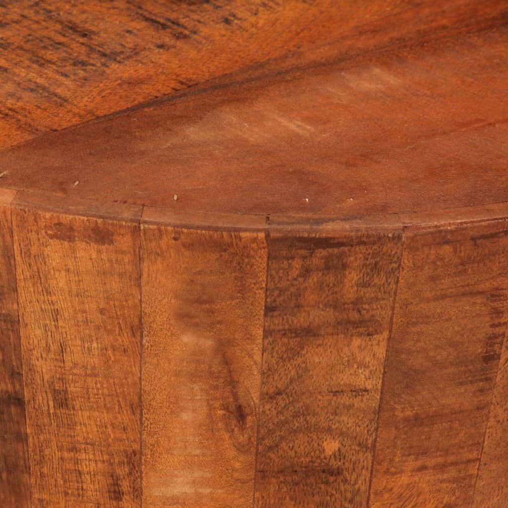 Table basse Ø 52x30 cm en bois de manguier massif