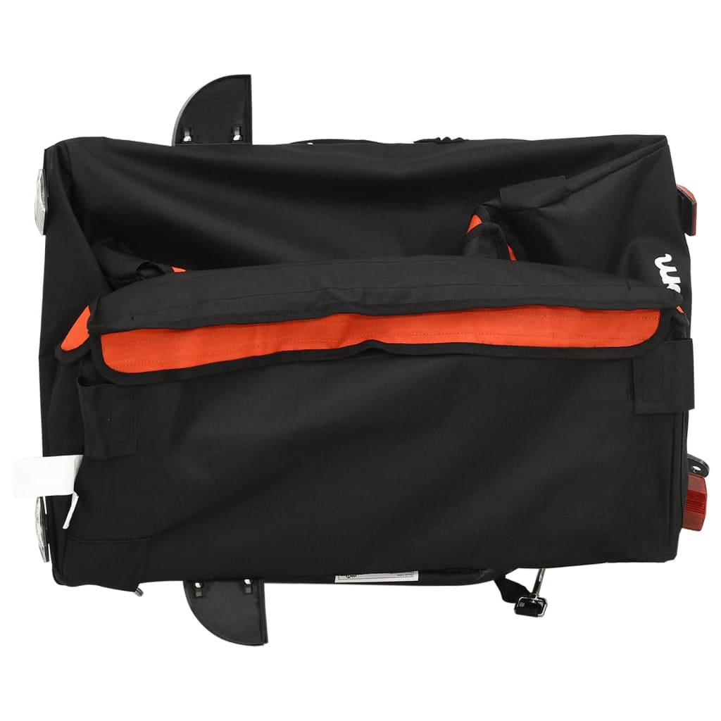 Remorque à vélo noir et orange 30 kg en fer