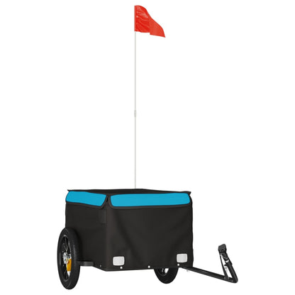 Fahrradanhänger Mit Rad Blau S Polyester-Oxford und Stahl
