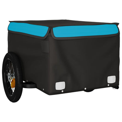 Fahrradanhänger Mit Rad Blau S Polyester-Oxford und Stahl