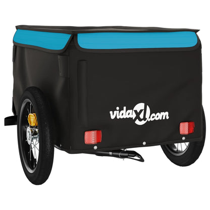Fahrradanhänger Mit Rad Blau S Polyester-Oxford und Stahl