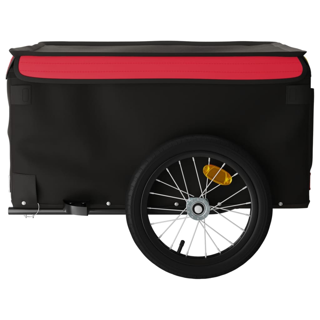 Remorque vélo noir et rouge fer 45 kg