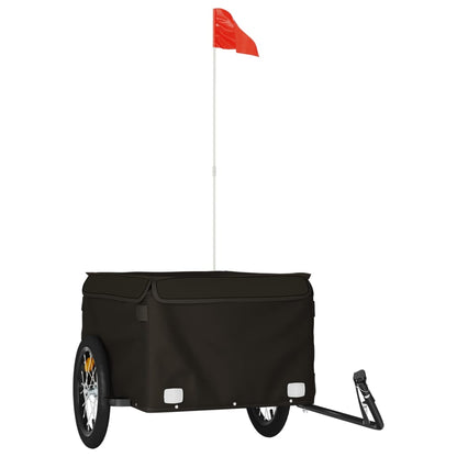 Fahrradanhänger Mit Rad Schwarz M Polyester-Oxford und Stahl